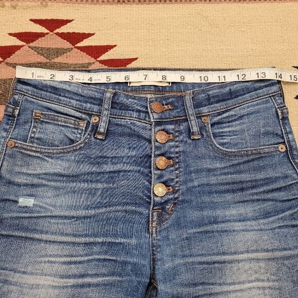 Madewell 9” High Rise Skinny Jeans Exposed Buttons Size 26 - Picture 7 of 10